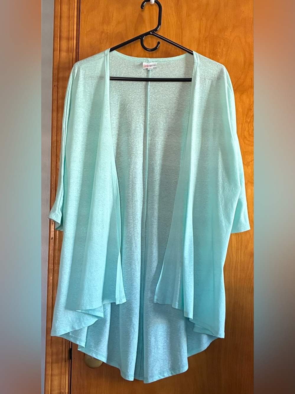 LuLaRoe Mint/Turquoise Open-Front Drape Cardigan - Size S